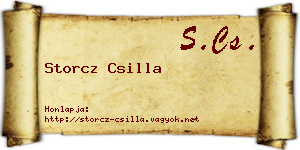 Storcz Csilla névjegykártya