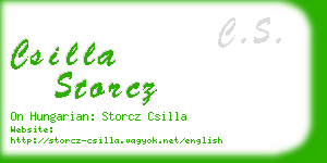 csilla storcz business card